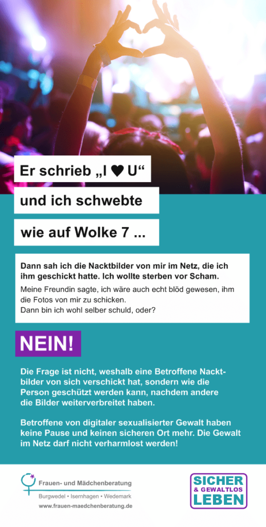 Kampagne Gewalt gegen Frauen - sicher und gewaltlos leben, im Netz